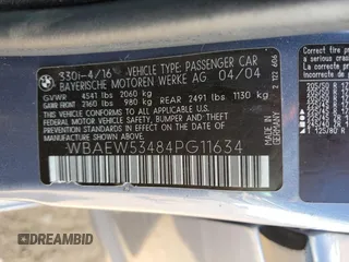 2004 BMW 3 Series 330xi with VIN WBAEW53484PG11634, listed as a Copart auction lot 48983755 with 180,258 mi miles and Clean Title. Bid and sale history available at carsss.com. Image 12.