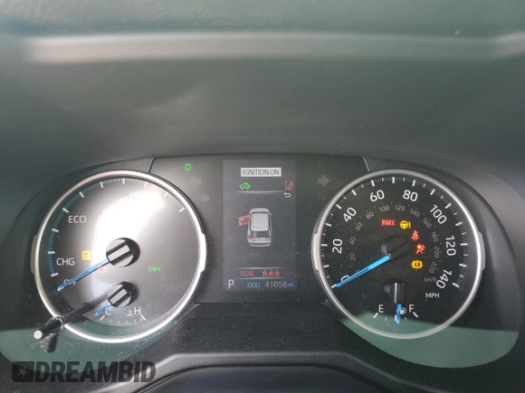 2021 Toyota RAV4 Hybrid LE with VIN 4T3B6RFVXMU055068, listed as a Copart auction lot 56575935 with 41,058 mi miles and Salvage title. Bid and sale history available at DreamBid. Image 9.