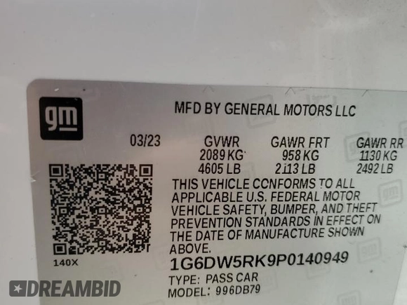 2023 Cadillac CT5 Luxury z VIN 1G6DW5RK9P0140949, wystawiony jako Copart lot #52192165 z przebiegiem 40 124 mil mil oraz Szkoda całkowita • Salvage title. Historia ofert i sprzedaży dostępna na DreamBid. Obrazek 13.