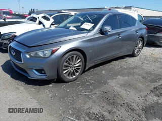2019 Infiniti Q50 3.0t LUXE with VIN JN1EV7AP5KM519569, listed as a IAAI auction lot 42078137 with 134,486 mi miles. Bid and sale history available at carsss.com. Image 22.