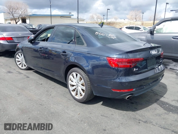 2017 Audi A4 Premium with VIN WAUGNAF4XHN005847, listed as a IAAI auction lot 41791442 with 104,355 mi miles. Bid and sale history available at carsss.com. Image 3.