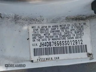 1995 Acura Integra LS с VIN JH4DB7656SS012912, выставлен на аукционе IAAI как лот 42464642 с пробегом 205 560 миль миль и . История ставок и продаж доступна на DreamBid. Изображение 9.
