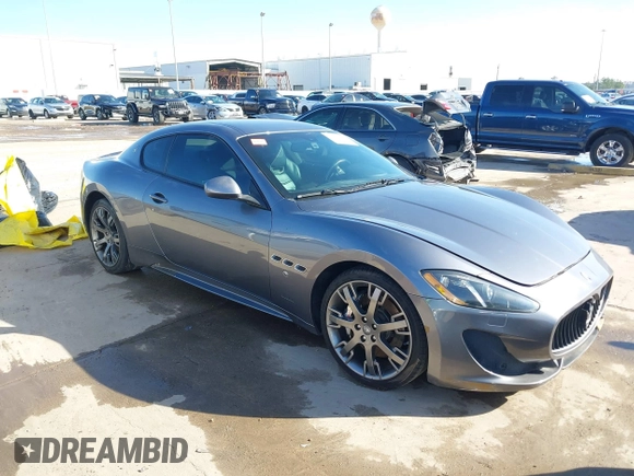 2013 Maserati GranTurismo Sport with VIN ZAM45VLA7D0074506, listed as a IAAI auction lot 41455462 with 34,292 mi miles and . Bid and sale history available at DreamBid. Image 1.