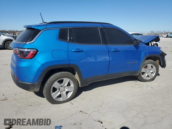 2022 Jeep Compass Latitude with VIN 3C4NJDBB3NT231753, listed as a Copart auction lot 47305435 with 53,864 mi miles and Salvage title. Bid and sale history available at DreamBid. Image 3.