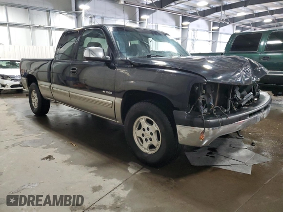 2000 Chevrolet Silverado 1500 LT with VIN 1GCEK19T7YE229468, listed as a Copart auction lot 47787025 with 118,758 mi miles and Salvage Title. Bid and sale history available at DreamBid. Image 4.