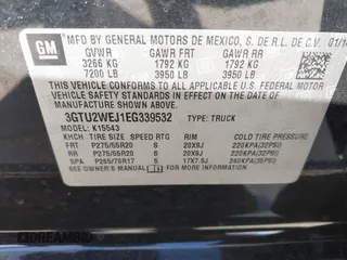 2014 GMC Sierra 1500 Denali z VIN 3GTU2WEJ1EG339532, wystawiony jako IAAI lot #41776273 z przebiegiem 238 250 mil mil oraz . Historia ofert i sprzedaży dostępna na DreamBid. Obrazek 9.