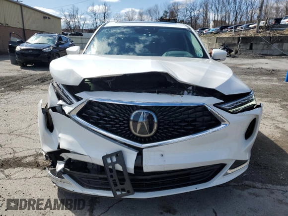 2022 Acura MDX with VIN 5J8YE1H34NL001829, listed as a Copart auction lot 51381795 with 50,698 mi miles and Salvage Title. Bid and sale history available at carsss.com. Image 5.