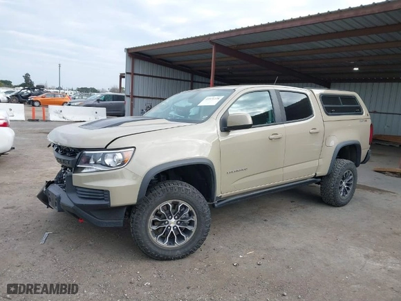 2021 Chevrolet Colorado 4WD ZR2 with VIN 1GCGTEEN2M1289583, listed as a IAAI auction lot 41571228 with 26,783 mi miles. Bid and sale history available at carsss.com. Image 2.