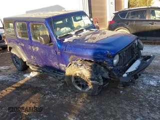 2018 Jeep Wrangler Unlimited Sport S z VIN 1C4HJXDG8JW179984, wystawiony jako IAAI lot #41173628 z przebiegiem 103 136 mil mil oraz . Historia ofert i sprzedaży dostępna na DreamBid. Obrazek 1.
