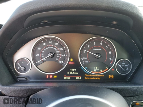 2017 BMW 3 Series 340i xDrive with VIN WBA8Y3C55HG450666, listed as a Copart auction lot 43716463 with 69,953 mi miles and . Bid and sale history available at carsss.com. Image 9.