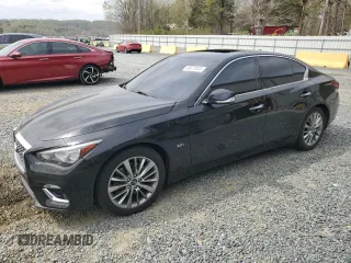 2019 Infiniti Q50 3.0t LUXE with VIN JN1EV7AP6KM517880, listed as a Copart auction lot 48670045 with 89,406 mi miles and Salvage Title. Bid and sale history available at carsss.com. Image 1.