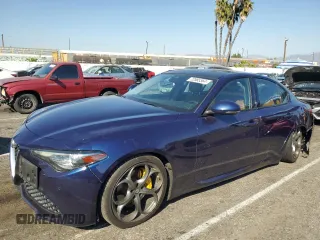 2019 Alfa Romeo Giulia Ti Sport with VIN ZARFANBN8K7612203, listed as a Copart auction lot 72585364 with 59,809 mi miles and Salvage Title. Bid and sale history available at carsss.com. Image 1.