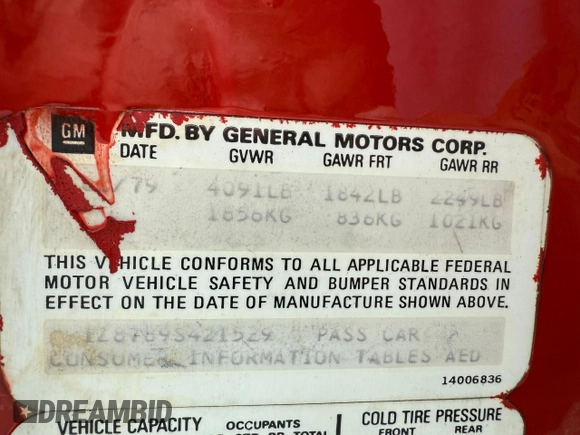 1979 Chevrolet Corvette with VIN 1Z87895421529, listed as a Copart auction lot 64693735 with 49,882 mi miles and Salvage title. Bid and sale history available at DreamBid. Image 10.
