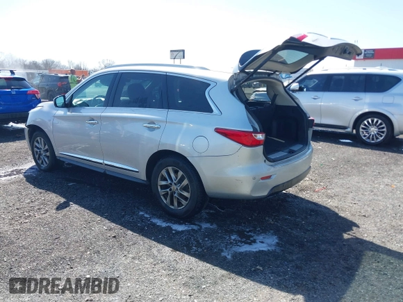 2015 Infiniti QX60 with VIN 5N1AL0MN7FC510527, listed as a IAAI auction lot 41791053 with 256,246 mi miles. Bid and sale history available at carsss.com. Image 3.