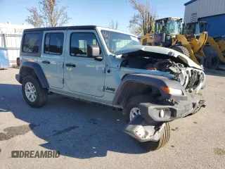 2023 Jeep Wrangler Sport S with VIN 1C4HJXDG5PW623797, listed as a Copart auction lot 50258875 with 16,518 mi miles and Salvage Title. Bid and sale history available at DreamBid. Image 4.