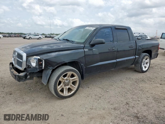 2005 Dodge Dakota ST z VIN 1D7HE28K35S235225, wystawiony jako Copart lot #57684725 z przebiegiem 184 546 mil mil oraz Szkoda całkowita • Salvage title. Historia ofert i sprzedaży dostępna na DreamBid. Obrazek 1.