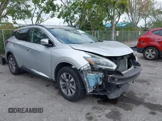 2018 Nissan Murano SL z VIN 5N1AZ2MG8JN124465, wystawiony jako IAAI lot #41633799 z przebiegiem 70 691 mil mil oraz . Historia ofert i sprzedaży dostępna na DreamBid. Obrazek 1.
