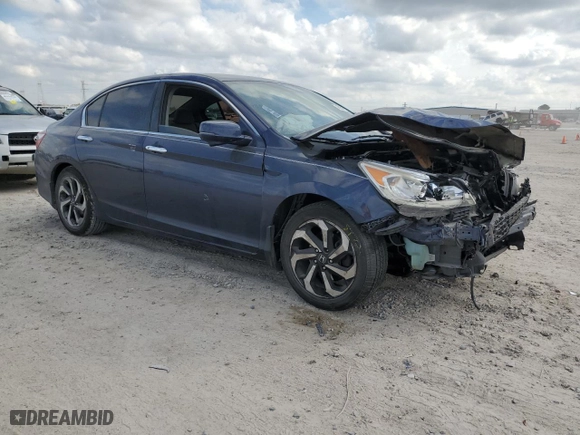 2016 Honda Accord Sedan EX with VIN 1HGCR2F75GA178561, listed as a Copart auction lot 43956205 with 124,983 mi miles and Salvage Title. Bid and sale history available at carsss.com. Image 4.