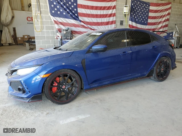 2018 Honda Civic Type R Touring with VIN SHHFK8G78JU203628, listed as a Copart auction lot 52239215 with 43,339 mi miles and Salvage Title. Bid and sale history available at carsss.com. Image 1.