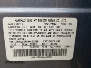 2017 Infiniti QX50 with VIN JN1BJ0RR8HM403528, listed as a Copart auction lot 68048884 with 61,703 mi miles and Salvage Title. Bid and sale history available at carsss.com. Image 12.