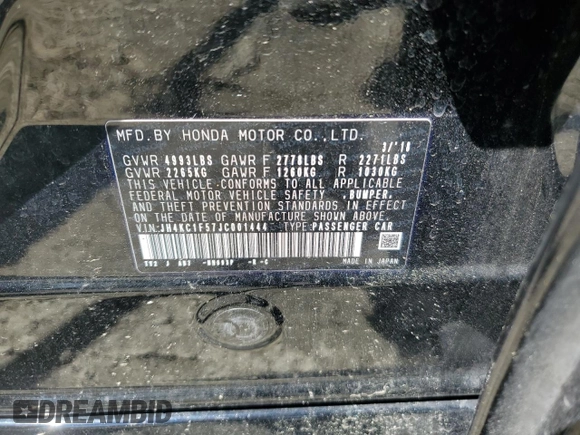 2018 Acura RLX Technology z VIN JH4KC1F57JC001444, wystawiony jako Copart lot #52251545 z przebiegiem Nie podano mil oraz Szkoda całkowita • Salvage title. Historia ofert i sprzedaży dostępna na DreamBid. Obrazek 13.