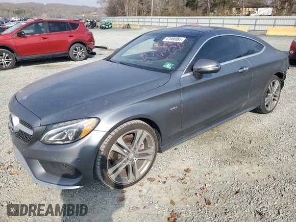 2017 Mercedes-Benz C 300 with VIN WDDWJ4JB2HF358181, listed as a Copart auction lot 47686885 with 96,762 mi miles and Salvage Title. Bid and sale history available at carsss.com. Image 1.