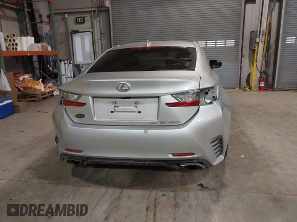2015 Lexus RC 350 F Sport with VIN JTHSE5BC5F5001699, listed as a IAAI auction lot 41394274 with 150,319 mi miles and . Bid and sale history available at carsss.com. Image 17.