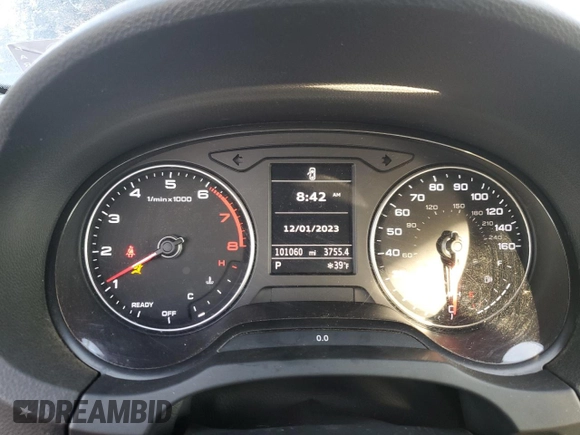 2017 Audi A3 Sedan Premium with VIN WAUB8GFF2H1034983, listed as a Copart auction lot 77536133 with 101,060 mi miles. Bid and sale history available at carsss.com. Image 9.