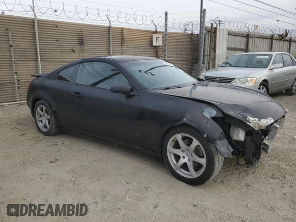 2004 Infiniti G35 Coupe w/Leather with VIN JNKCV54E44M303989, listed as a Copart auction lot 84652384 with 127,747 mi miles and Salvage Title. Bid and sale history available at carsss.com. Image 4.