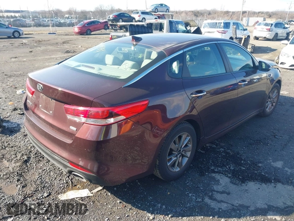 2016 Kia Optima LX Turbo with VIN 5XXGT4L14GG001906, listed as a IAAI auction lot 41543931 with 34,907 mi miles. Bid and sale history available at carsss.com. Image 4.