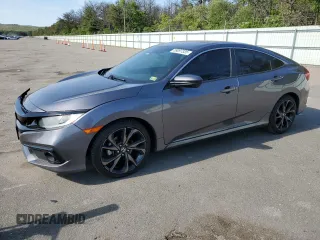 2019 Honda Civic Sport with VIN 19XFC2F83KE051352, listed as a Copart auction lot 59097335 with 97,732 mi miles and Salvage title. Bid and sale history available at DreamBid. Image 1.