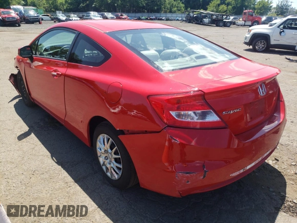 2013 Honda Civic Cpe LX with VIN 2HGFG3B56DH531996, listed as a Copart auction lot 62482524 with 98,955 mi miles and Salvage Title. Bid and sale history available at carsss.com. Image 2.