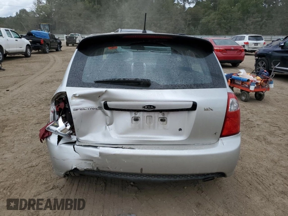 2009 Kia Spectra with VIN KNAFE241395022419, listed as a Copart auction lot 74794994 with 201,212 mi miles and Salvage Title. Bid and sale history available at carsss.com. Image 6.