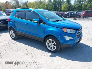 2018 Ford EcoSport SE z VIN MAJ6P1UL7JC233962, wystawiony jako IAAI lot #42240368 z przebiegiem 68 978 mil mil oraz . Historia ofert i sprzedaży dostępna na DreamBid. Obrazek 1.