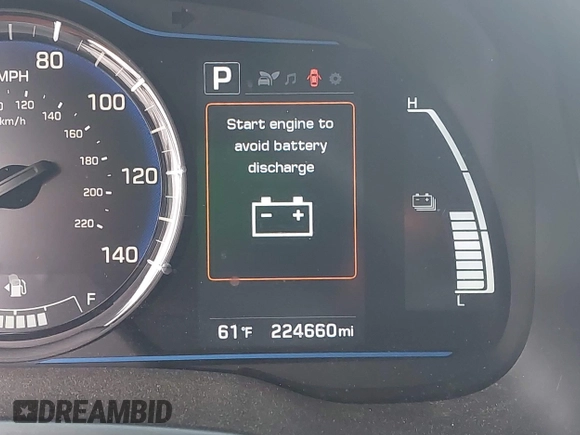 2017 Hyundai Ioniq Blue with VIN KMHC65LC0HU046457, listed as a IAAI auction lot 42029616 with 224,660 mi miles and . Bid and sale history available at DreamBid. Image 16.
