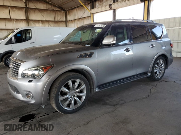 2012 Infiniti QX56 7-passenger with VIN JN8AZ2NF9C9515733, listed as a Copart auction lot 78267924 with 147,493 mi miles and Clean Title. Bid and sale history available at carsss.com. Image 1.