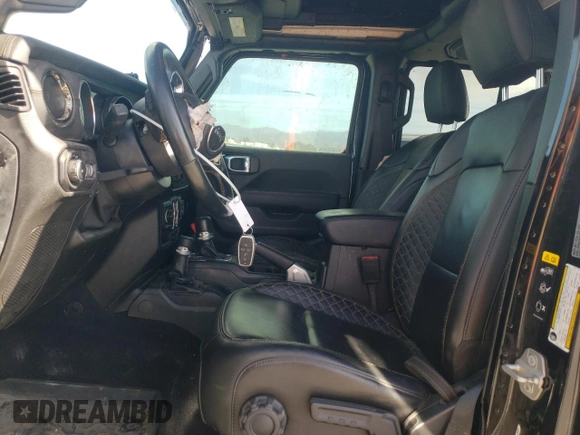 2021 Jeep Wrangler Unlimited Sahara High Altitude with VIN 1C4HJXEM0MW669053, listed as a Copart auction lot 47887465 with Not provided miles and Salvage title. Bid and sale history available at DreamBid. Image 7.