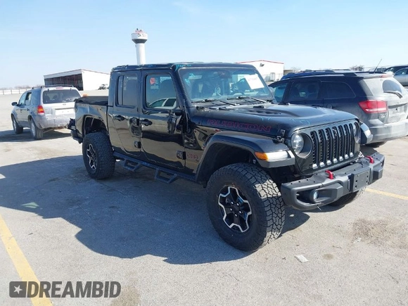 2020 Jeep Gladiator Rubicon with VIN 1C6JJTBG9LL152141, listed as a IAAI auction lot 41798487 with 78,585 mi miles and . Bid and sale history available at DreamBid. Image 1.