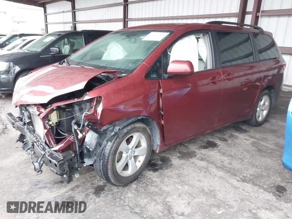 2016 Toyota Sienna LE AAS with VIN 5TDKK3DC0GS760526, listed as a IAAI auction lot 42424888 with 102,036 mi miles and . Bid and sale history available at DreamBid. Image 2.