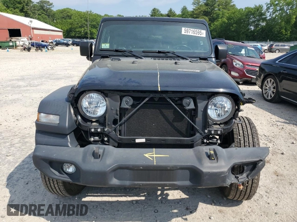 2020 Jeep Wrangler Unlimited Sport Altitude with VIN 1C4HJXDG2LW323502, listed as a Copart auction lot 59716595 with 47,296 mi miles and Salvage title. Bid and sale history available at DreamBid. Image 5.