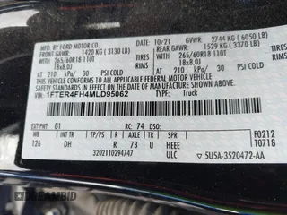 2021 Ford Ranger XL z VIN 1FTER4FH4MLD95062, wystawiony jako IAAI lot #41565878 z przebiegiem 74 082 mil mil oraz . Historia ofert i sprzedaży dostępna na DreamBid. Obrazek 9.