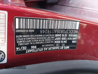 2014 Mercedes-Benz CLS 63 S AMG with VIN WDDLJ7GB2EA119248, listed as a IAAI auction lot 41564487 with 110,177 mi miles and . Bid and sale history available at DreamBid. Image 9.