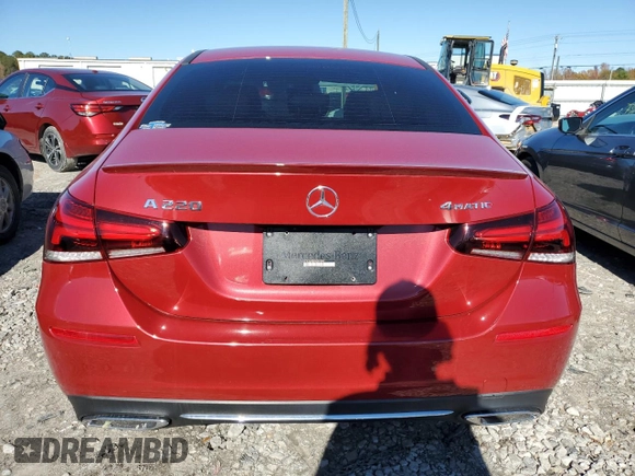 2022 Mercedes-Benz A 220 with VIN W1K3G4FB9NJ341090, listed as a Copart auction lot 82666884 with 31,696 mi miles and Salvage Title. Bid and sale history available at DreamBid. Image 6.