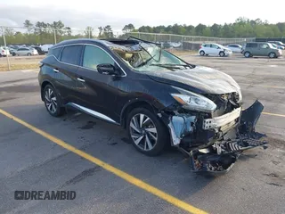 2018 Nissan Murano S z VIN 5N1AZ2MG9JN198400, wystawiony jako IAAI lot #41934571 z przebiegiem 53 083 mil mil oraz . Historia ofert i sprzedaży dostępna na DreamBid. Obrazek 1.