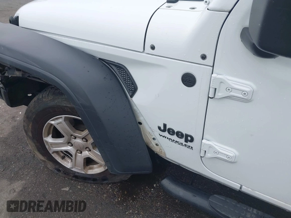 2022 Jeep Wrangler Unlimited Sport with VIN 1C4HJXDN2NW251041, listed as a IAAI auction lot 41558677 with 61,120 mi miles and . Bid and sale history available at DreamBid. Image 6.