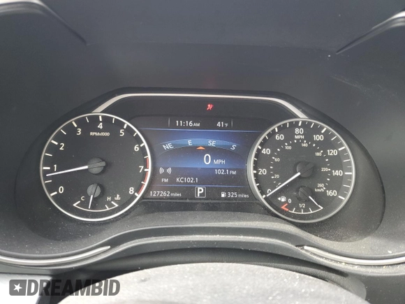 2016 Nissan Maxima S with VIN 1N4AA6AP2GC412340, listed as a Copart auction lot 82605284 with 127,262 mi miles and Salvage Title. Bid and sale history available at DreamBid. Image 9.