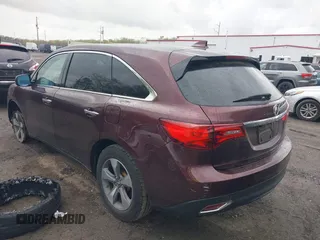 2016 Acura MDX with VIN 5FRYD4H2XGB037376, listed as a IAAI auction lot 42029932 with 139,055 mi miles. Bid and sale history available at carsss.com. Image 3.