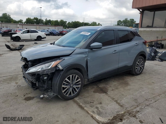 2021 Nissan Kicks SV with VIN 3N1CP5CV5ML470498, listed as a Copart auction lot 65986494 with 65,236 mi miles and Salvage Title. Bid and sale history available at carsss.com. Image 1.
