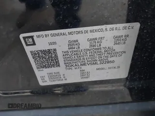 2021 GMC Terrain SLE with VIN 3GKALMEV5ML322850, listed as a IAAI auction lot 41297893 with 122,083 mi miles and . Bid and sale history available at carsss.com. Image 9.