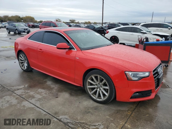 2016 Audi A5 Premium with VIN WAUD2AFR3GA020316, listed as a Copart auction lot 84083214 with 64,038 mi miles and Salvage title. Bid and sale history available at DreamBid. Image 4.